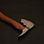 Handmade Damascus Tomahawk Axe With Rose Wood