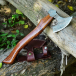 Damascus Steel Tomahawk Axe With Rose Wood