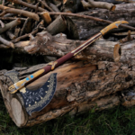 Carbon Steel Leviathan Axe with Eagle Head and Ash Wood Handle