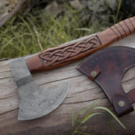 Damascus Steel handmade Hatchet Axe with Leather Sheath