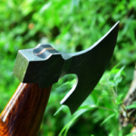 Damascus Steel Tomahawk Axe With Rose Wood