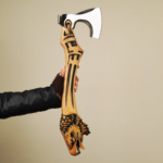 Carbon Steel Hatchet Axe with Customized Eagle Wood Shaft