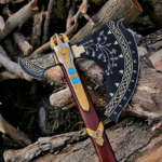 Carbon Steel Leviathan Axe with Eagle Head and Ash Wood Handle