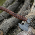 Damascus Steel handmade Hatchet Axe with Leather Sheath