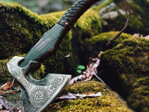 Hand Forged Carbon Steel European Viking Axe With Ash Wood Shaft