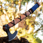 High Carbon Steel Ranger Axe with Rose Wood Handle and Leather Cover