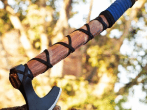 High Carbon Steel Ranger Axe with Rose Wood Handle and Leather Cover