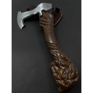 Hatchet Axe with Crafted Wood Handle