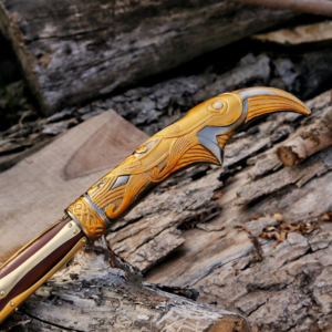 Carbon Steel Leviathan Axe with Eagle Head and Ash Wood Handle