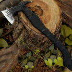 Carbon Steel Roughly Designed Blade Viking Axe with Black Woody Shaft