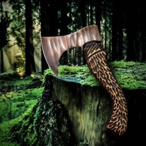 Cleaver Hatchet with Engraved Shaft