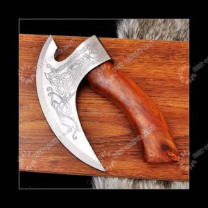 Hand Forged Viking Pizza Cutter Axe