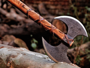 Masterpiece Carbon Steel Twin-Blade Axe