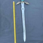 Legend of Zelda Master Sword replica blade length measurement with inch tape