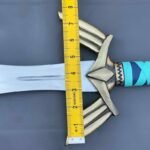 Top view of handle design Legend of Zelda Master Sword replica blade width measurement